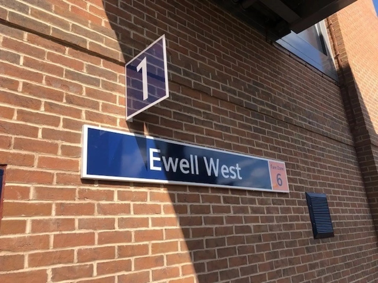 Ewell West Transport Signs